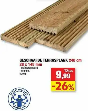 Hubo Geschaafde terrasplank aanbieding