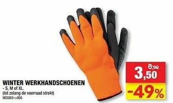Hubo Winter werkhandschoenen aanbieding