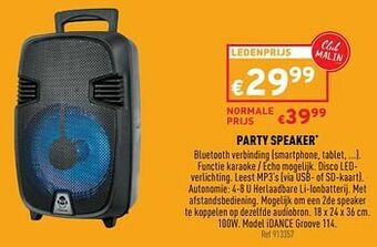 Trafic Party speaker idance groove 114 aanbieding
