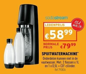 Trafic Sodastream spuitwatermachine aanbieding