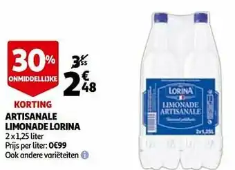 Auchan Artisanale limonade lorina aanbieding