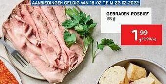 Alvo Gebraden rosbief aanbieding