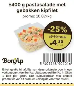 Bon Ap pastasalade met gebakken kipfilet aanbieding