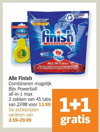 Albert Heijn Alle finish aanbieding