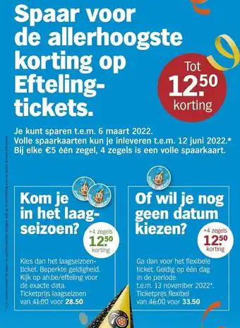 Spaar voor de allerhoogste korting op efteling-tickets