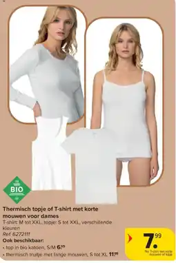 Carrefour Thermisch topje of T-shirt met korte mouwen voor dames aanbieding