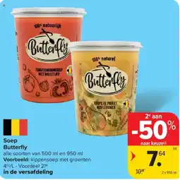 Carrefour Market Soep Butterfly aanbieding
