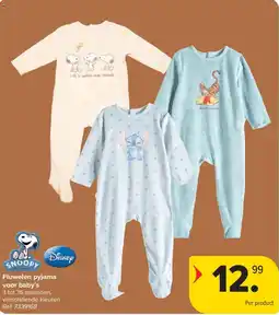 Carrefour Fluwelen pyjama voor baby's aanbieding