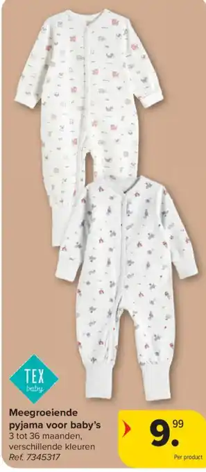 Meegroeien pyjama voor baby's