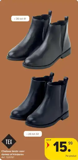 Carrefour Chelsea boots voor dames of kinderen aanbieding