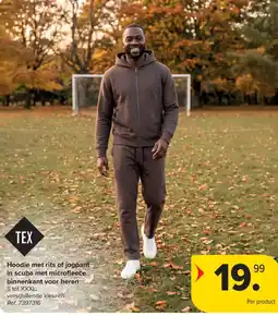 Carrefour Hoodie met rits of jogpant aanbieding