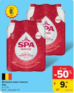 Carrefour Market Bruisend water Intense Spa aanbieding