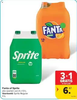 Carrefour Market Fanta of Sprite aanbieding