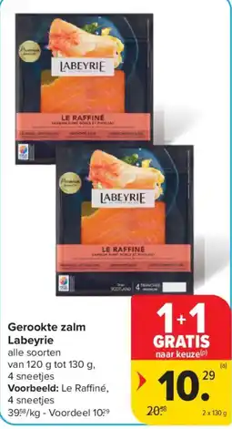 Carrefour Market Gerookte zalm Labeyrie aanbieding