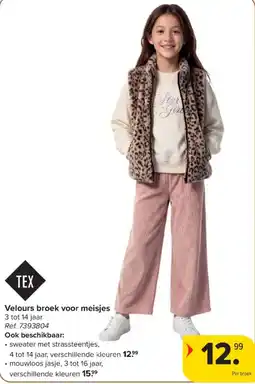 Carrefour Velours broek voor meisjes aanbieding
