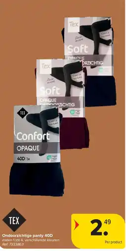 Carrefour Ondoorzichtige panty 40D aanbieding