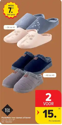 Carrefour Pantoffels voor dames of heren aanbieding