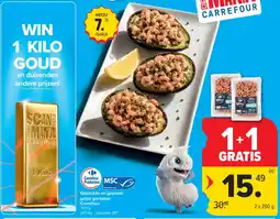 Carrefour Market Gekookte en gepelde grijze garnalen aanbieding