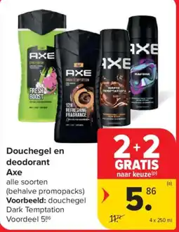 Carrefour Market Douchegel en deodorant Axe aanbieding
