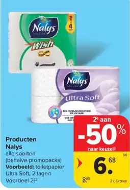 Carrefour Market Producten Nalys alle soorten (behalve promopacks) aanbieding