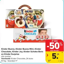 Carrefour Market kinder chocolate aanbieding