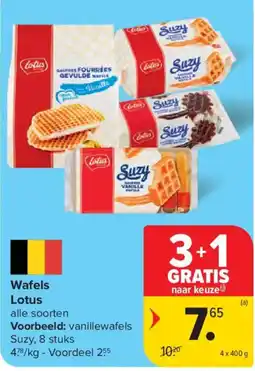 Carrefour Market Wafels Lotus aanbieding