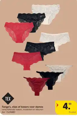 Carrefour Tanga's, slips of boxers voor dames aanbieding