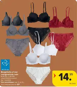 Carrefour Beugelbeha of met voorgevormde cups aanbieding