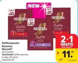 Carrefour Market Koffiecapsules Roastery Nescafé aanbieding