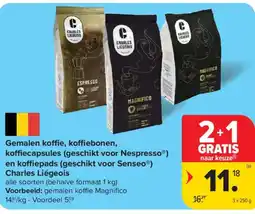 Carrefour Market Gemalen koffie Charles Liégeois aanbieding