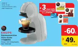 Carrefour Market Krups espressomachine dolce gusto aanbieding