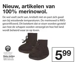 Zeeman Baby slofjes aanbieding