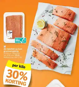 Albert Heijn AH Zalmfilet op huid aanbieding