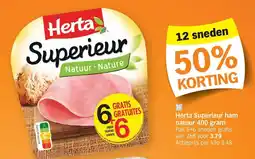 Albert Heijn Herta Superieur ham natuur aanbieding