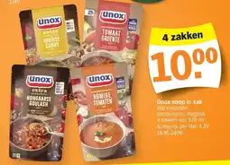 Albert Heijn Unox soep in zak aanbieding