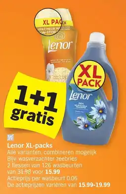 Albert Heijn Lenor XL-packs aanbieding