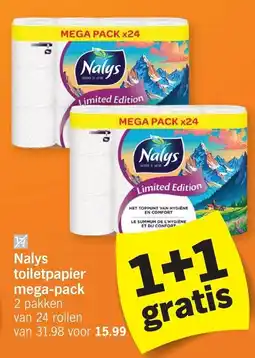 Albert Heijn Nalys toilet papier mega pack aanbieding