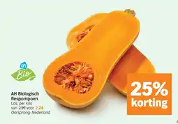 Albert Heijn AH Biologisch flespompoen aanbieding