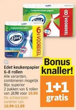Albert Heijn Edet keukenpapier aanbieding