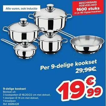 Carrefour 9-delige kookset aanbieding