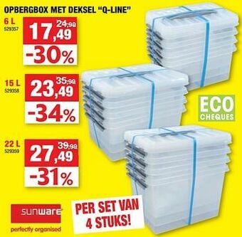 Hubo Opbergbox met deksel q-line aanbieding