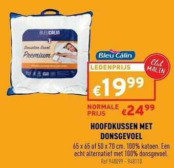 Trafic Hoofdkussen met donsgevoel aanbieding