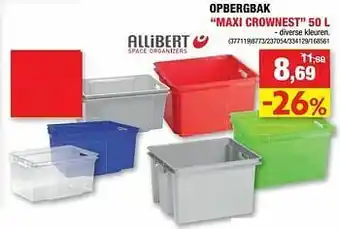 Hubo Opbergbak maxi crownest aanbieding