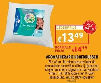 Trafic Aromatherapie hoofdkussen aanbieding