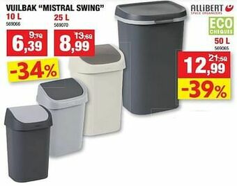 Hubo Vuilbak mistral swing aanbieding