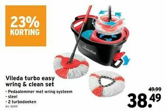 GAMMA Vileda turbo easy wring + clean set aanbieding