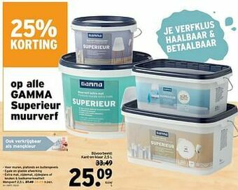 GAMMA Gamma superieur muurverf aanbieding