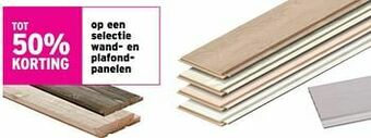 GAMMA Tot 50% korting op een selectie wand- en plafondpanelen aanbieding