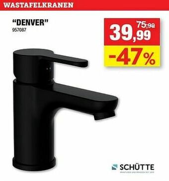 Hubo Wastafelkranen denver aanbieding