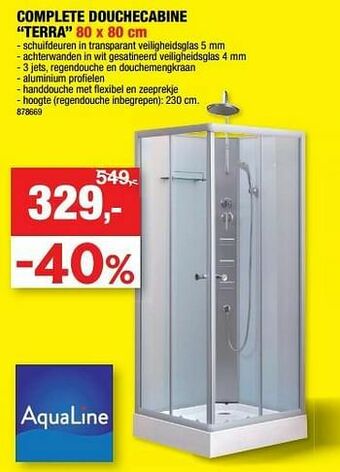 Hubo Complete douchecabine terra aanbieding